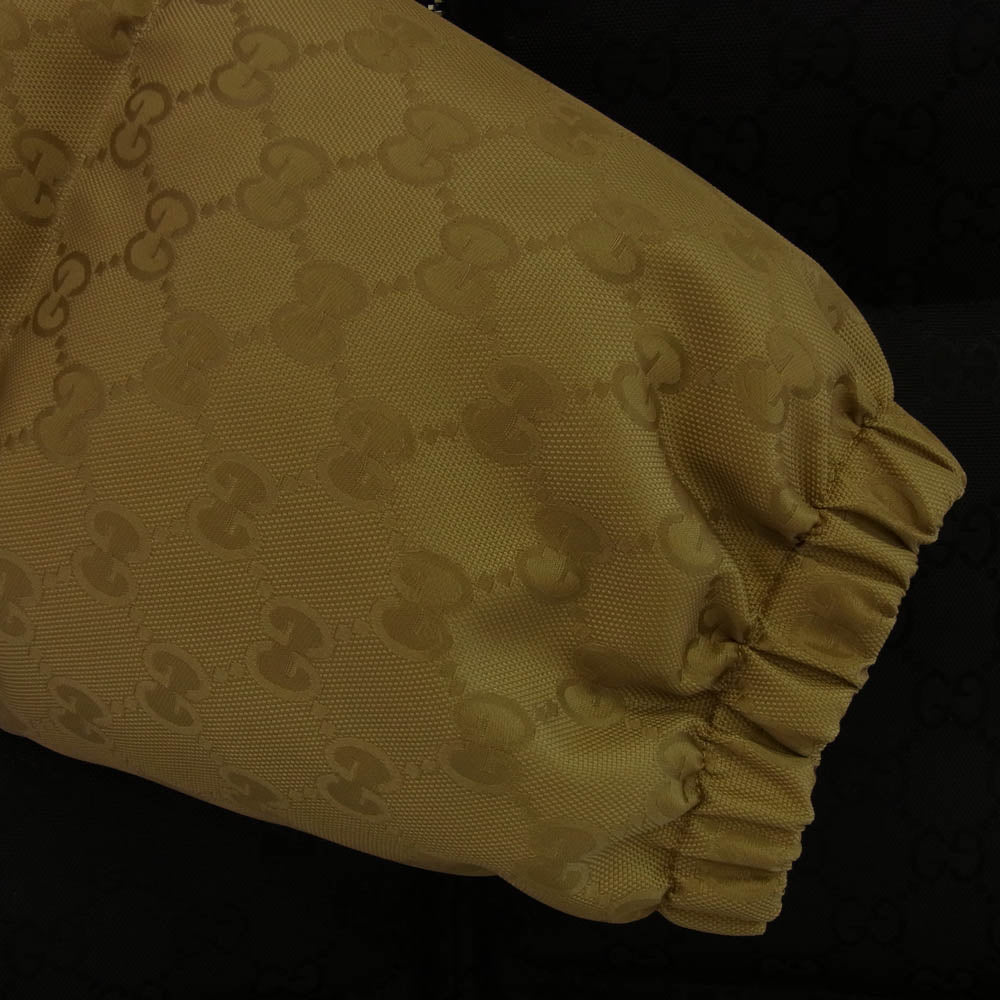 GUCCI グッチ 794823 Z8BUL GGナイロンキャンバス 中綿 パファー ジャケット ベージュ系 ブラック系 46【中古】