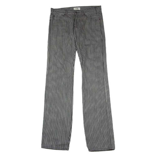 CELINE セリーヌ ヒッコリー ストライプ パンツ ブラック系 ホワイト系 29【中古】