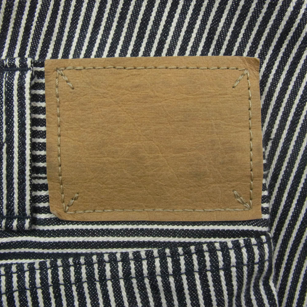 CELINE セリーヌ ヒッコリー ストライプ パンツ ブラック系 ホワイト系 29【中古】