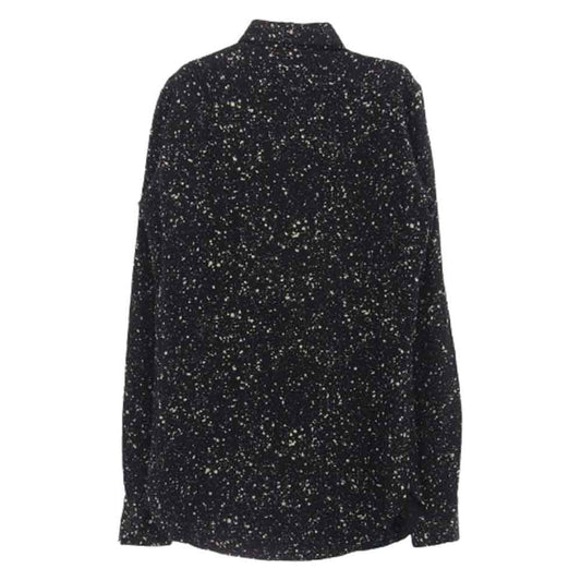 SAINT LAURENT サンローラン 15AW 376954 Y891J スプラッター エディ 総柄 レーヨン 長袖 シャツ ブラック系 36【中古】