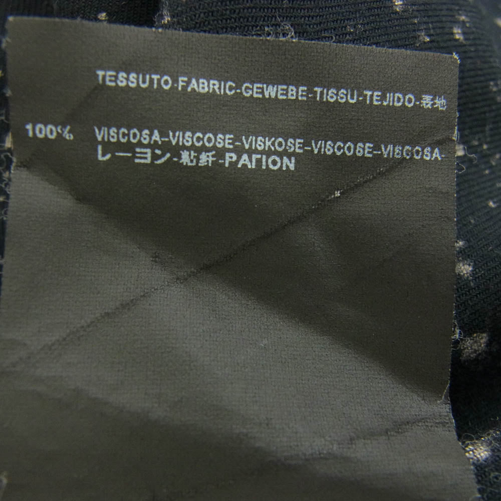 SAINT LAURENT サンローラン 15AW 376954 Y891J スプラッター エディ 総柄 レーヨン 長袖 シャツ ブラック系 36【中古】