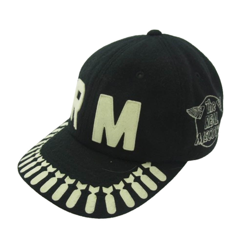 The REAL McCOY'S ザリアルマッコイズ MA7104 WOOL CAP MISSION ウールキャップ ブラック系 M【中古】