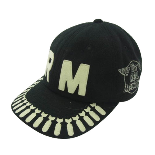 The REAL McCOY'S ザリアルマッコイズ MA7104 WOOL CAP MISSION ウールキャップ ブラック系 M【中古】