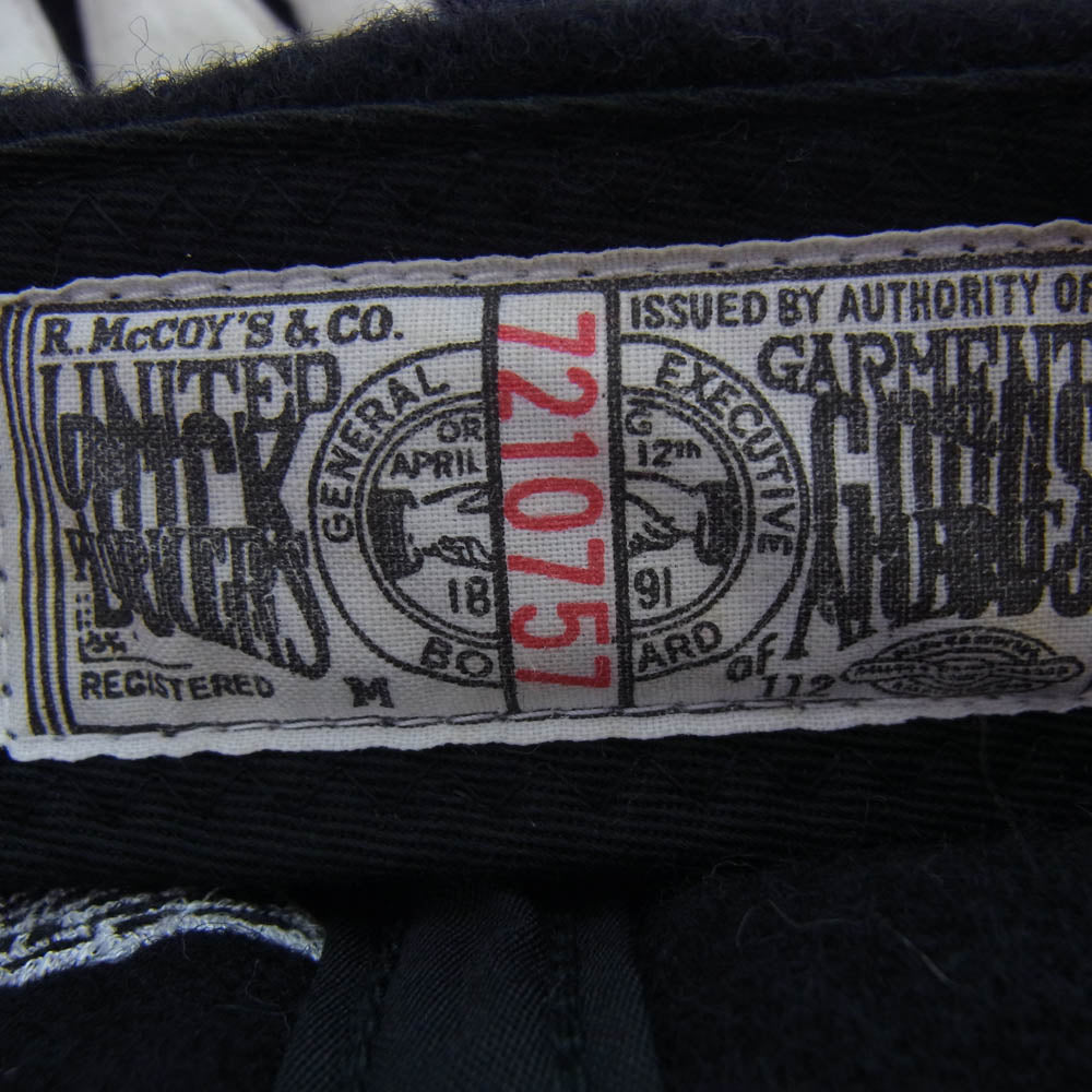 The REAL McCOY'S ザリアルマッコイズ MA7104 WOOL CAP MISSION ウールキャップ ブラック系 M【中古】