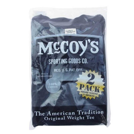 The REAL McCOY'S ザリアルマッコイズ MC12030 2pcs PACK TEE USA製 2パック クルーネック 半袖Tシャツ ブラック系 S【新古品】【未使用】【中古】