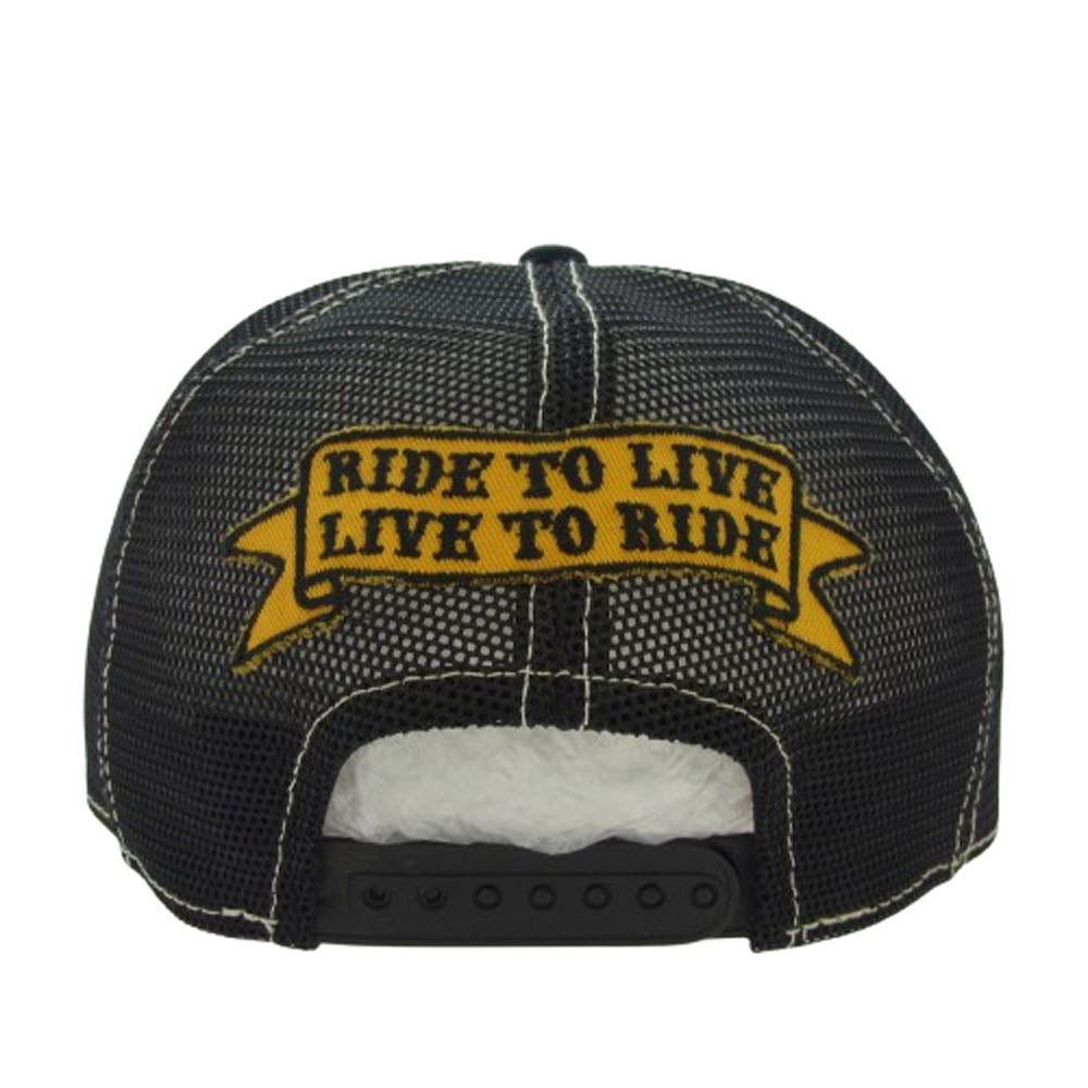 The REAL McCOY'S ザリアルマッコイズ TOYS McCOY トイズマッコイ EASY RIDER MESH CAP RIDE TO LIVE,LIVE TO RIDE イージーライダー キャップ ブラック系 表記サイズ無し【中古】