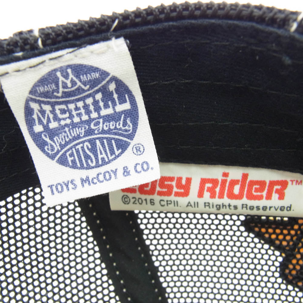 The REAL McCOY'S ザリアルマッコイズ TOYS McCOY トイズマッコイ EASY RIDER MESH CAP RIDE TO LIVE,LIVE TO RIDE イージーライダー キャップ ブラック系 表記サイズ無し【中古】