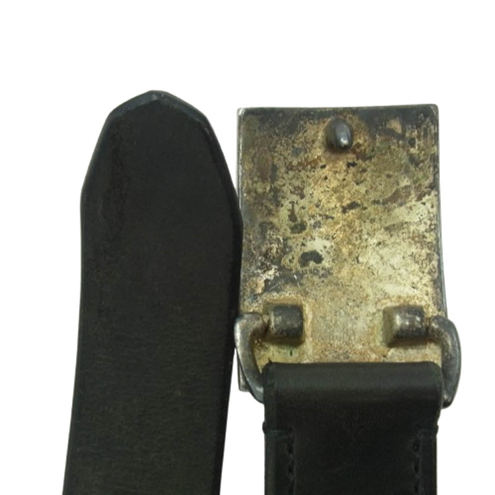 THE FLAT HEAD ザフラットヘッド メタルバックル レザー ベルト ブラック系 32【中古】
