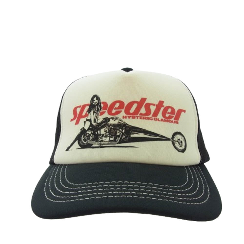 HYSTERIC GLAMOUR ヒステリックグラマー 02221QH05 SPEEDSTER メッシュキャップ ブラック系 FREE【中古】