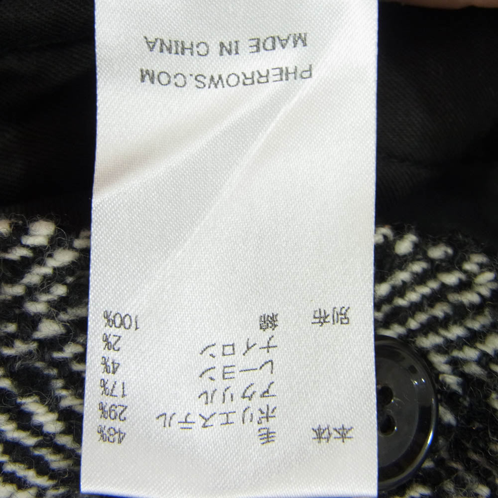 Pherrow's フェローズ 19W-PTTP1-HB Herringbone Tapered Slacks ヘリンボーン テーパード スラックスパンツ ブラック系 LG【中古】