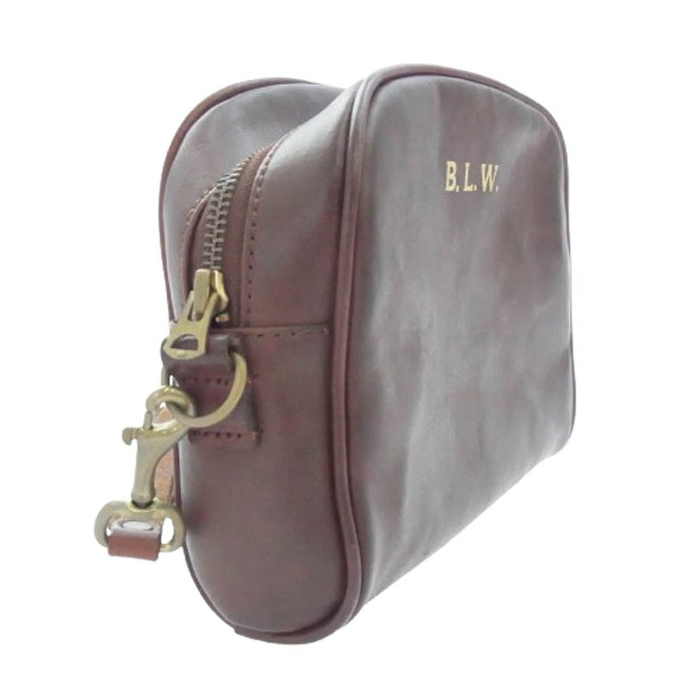 VASCO ヴァスコ B.L.W. Leather Officer Pouch Bag レザー オフィサー ポーチ ショルダーバッグ ブラウン系【中古】