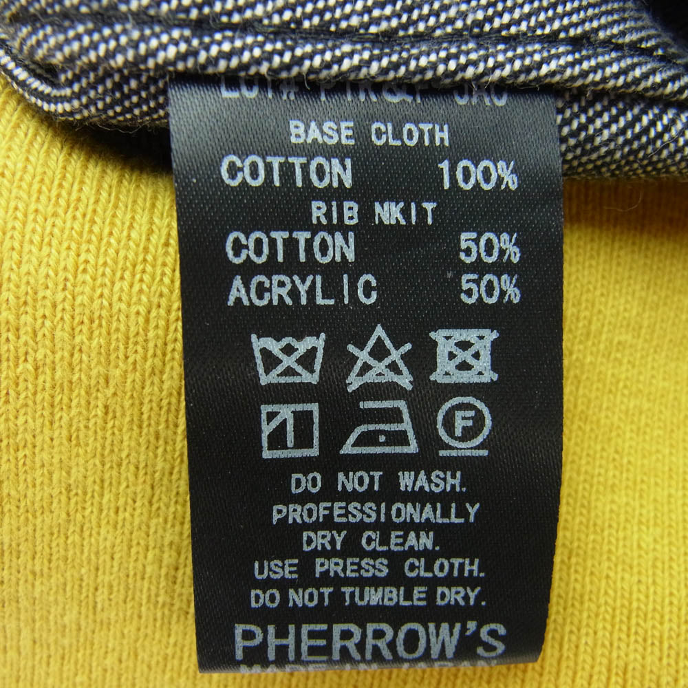 Pherrow's フェローズ 25SS 25S-PTR＆F-JAC 1960 JAPAN 12ozデニム ブルゾンジャケット ブラック系 M【中古】