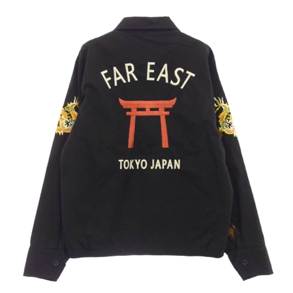 THE FLAT HEAD ザフラットヘッド FN-OJ-C006 百虎 SOUVENIR JACKET ベトジャン リバーシブル レーヨン刺繍 スーベニアジャケット ブラック系 36【中古】