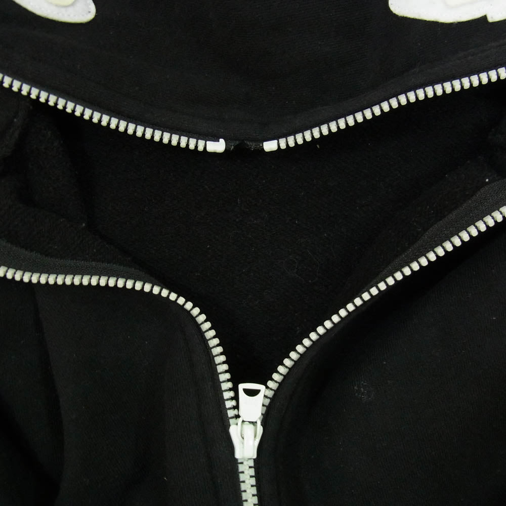 A BATHING APE アベイシングエイプ 0012ZP301012M shark full zip hoodie シャーク フル ジップ パーカー ブラック系 M【中古】