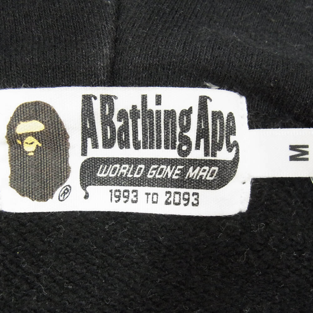 A BATHING APE アベイシングエイプ 0012ZP301012M shark full zip hoodie シャーク フル ジップ パーカー ブラック系 M【中古】