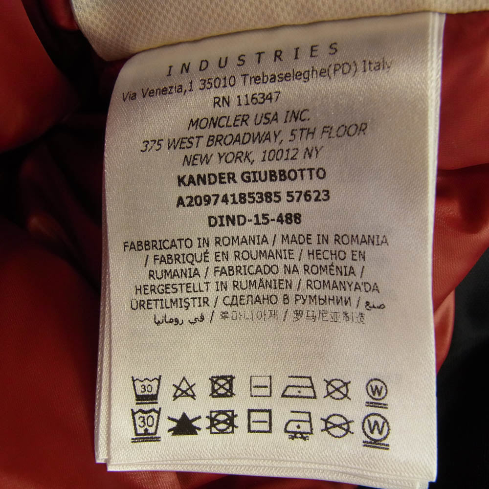 MONCLER モンクレール GRENOBLE グルノーブル KANDER GIUBBOTTO カンダー ロゴワッペン 迷彩柄 ダウン ジャケット ネイビー系 1【中古】