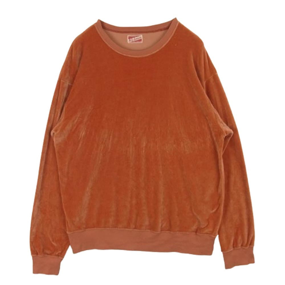 The REAL McCOY'S ザリアルマッコイズ ベロア パイル スウェット トレーナー 日本製 オレンジ系 42【中古】