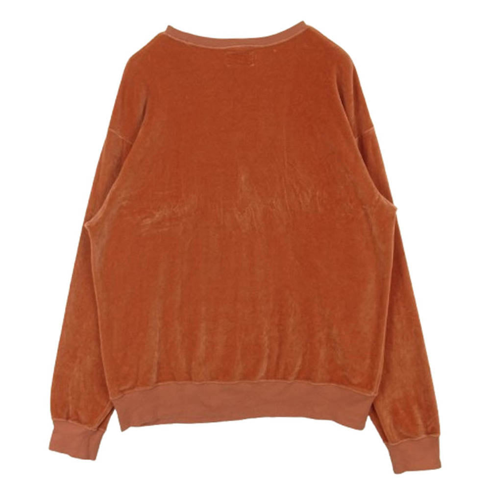 The REAL McCOY'S ザリアルマッコイズ ベロア パイル スウェット トレーナー 日本製 オレンジ系 42【中古】