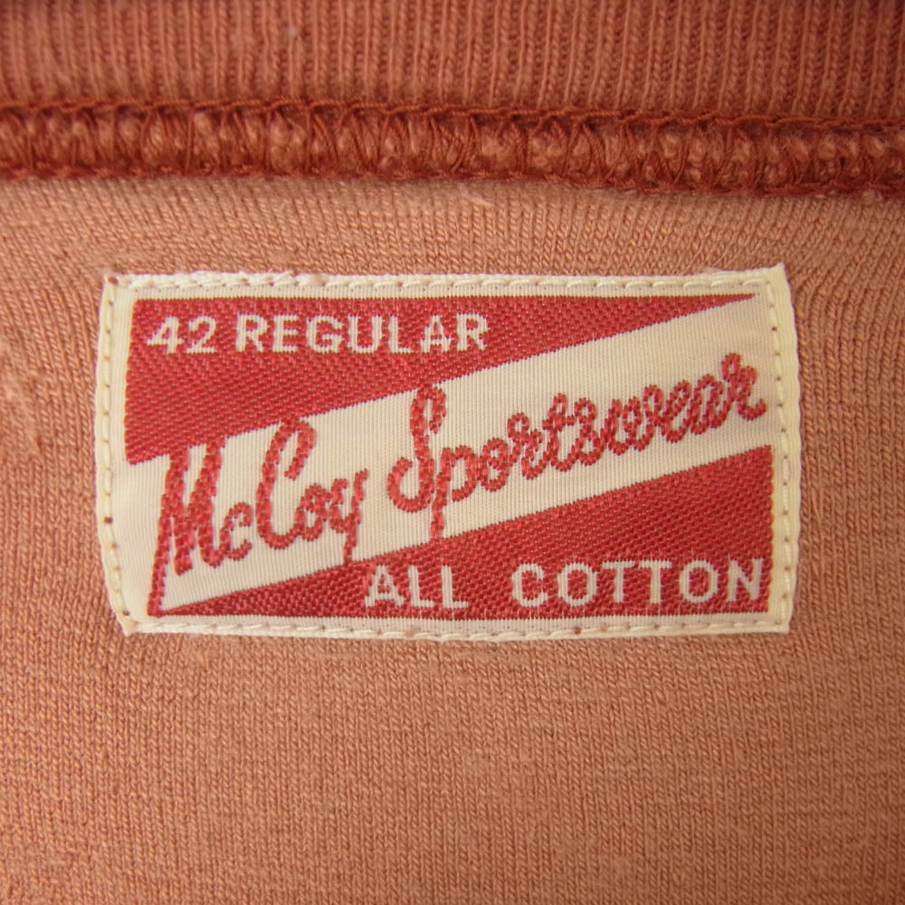 The REAL McCOY'S ザリアルマッコイズ ベロア パイル スウェット トレーナー 日本製 オレンジ系 42【中古】