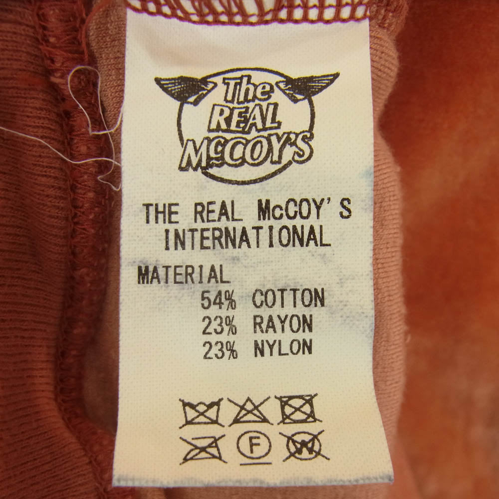 The REAL McCOY'S ザリアルマッコイズ ベロア パイル スウェット トレーナー 日本製 オレンジ系 42【中古】