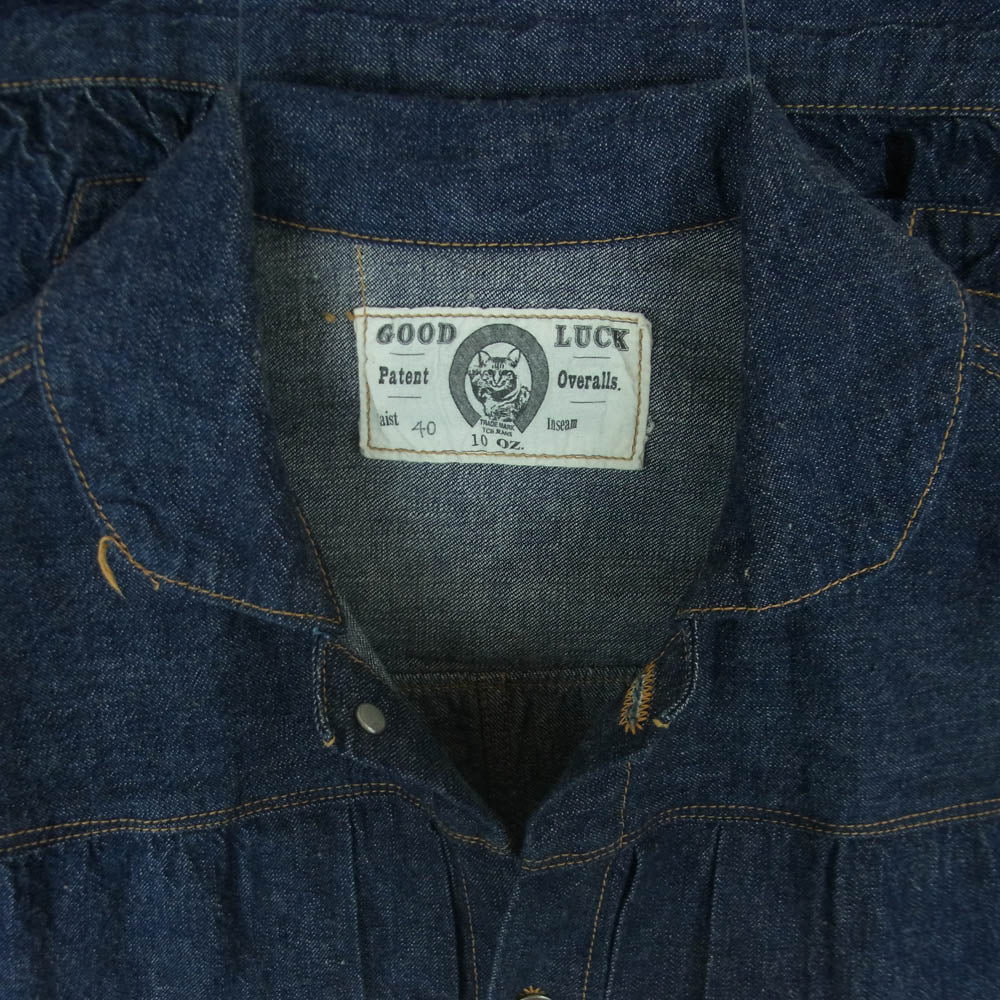 TCB jeans ティージービージーンズ GOOD LUCK 10OZ Tバック 1st デニム ジャケット 日本製 インディゴブルー系 40【中古】