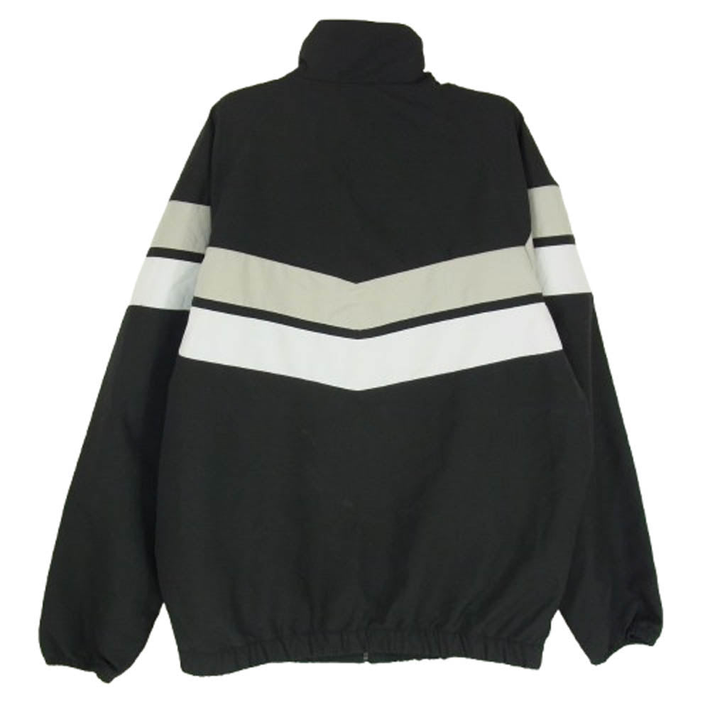 Champion チャンピオン C3-SSC12 ZIP JACKET ロゴ刺繍 ジップ トラックジャケット スポーツ ブルゾン ブラック系 M【中古】