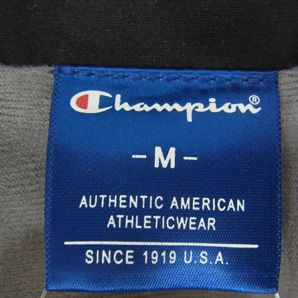Champion チャンピオン C3-SSC12 ZIP JACKET ロゴ刺繍 ジップ トラックジャケット スポーツ ブルゾン ブラック系 M【中古】