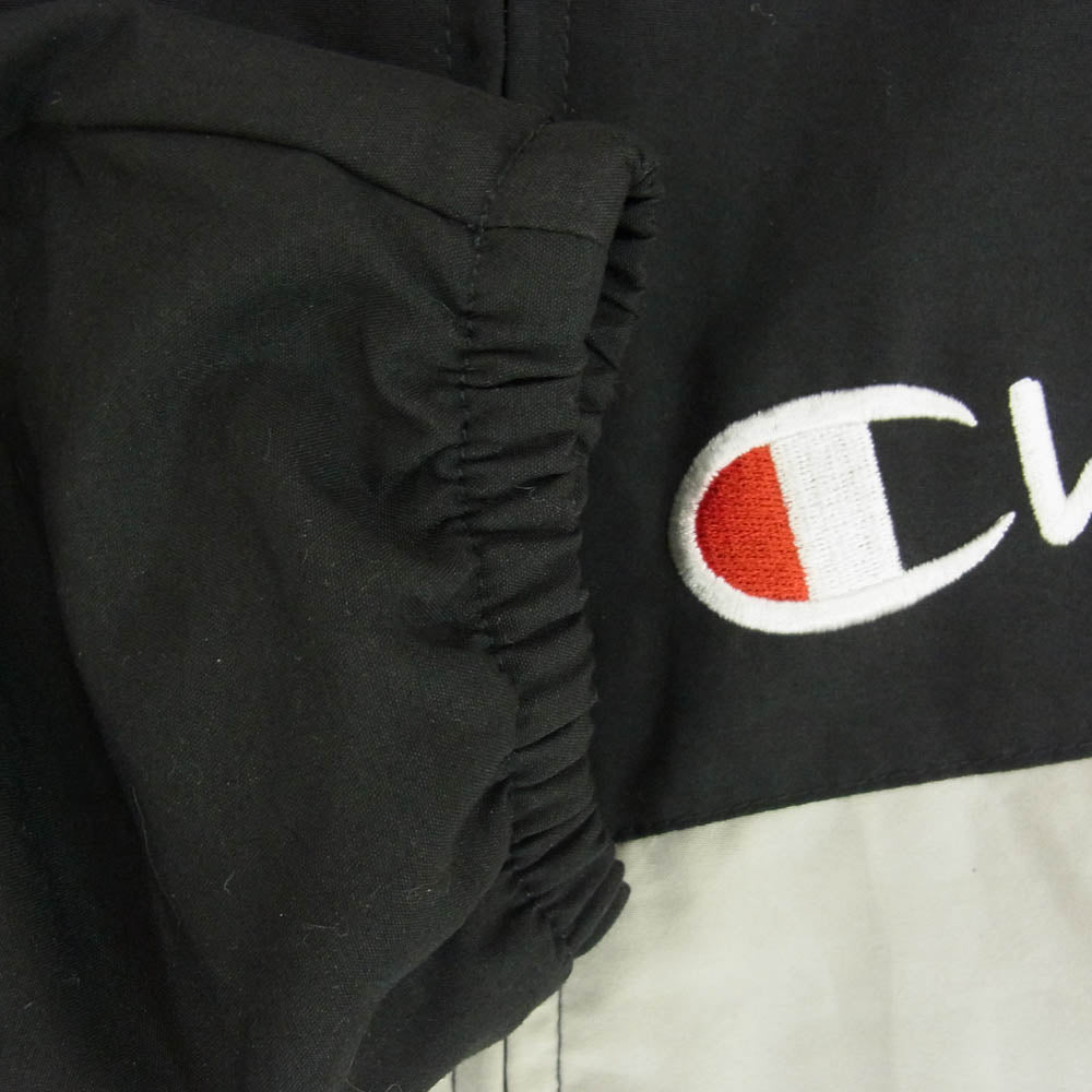 Champion チャンピオン C3-SSC12 ZIP JACKET ロゴ刺繍 ジップ トラックジャケット スポーツ ブルゾン ブラック系 M【中古】