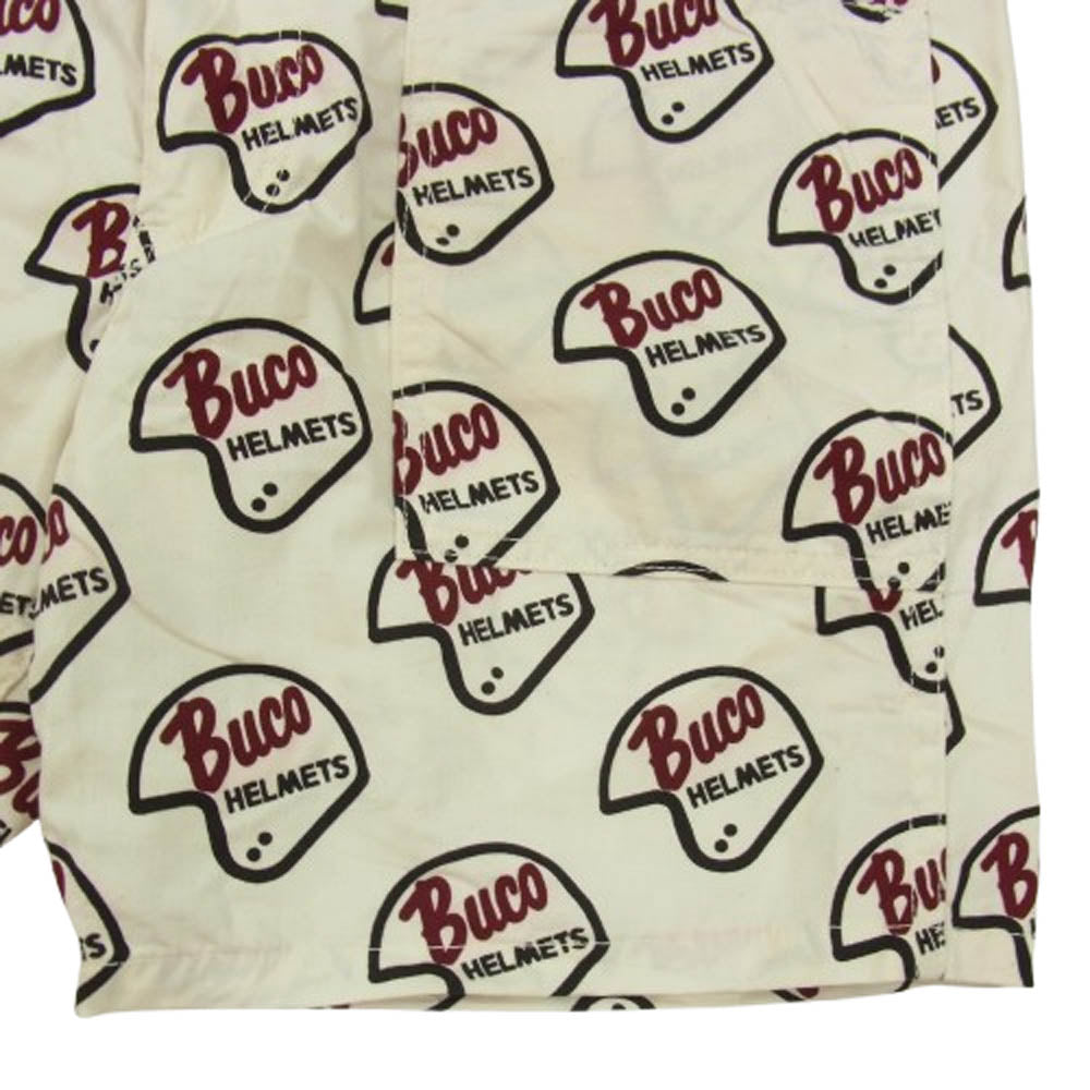BUCO ブコ THE REAL MCCOY'S リアルマッコイズ HELMETS ヘルメット 総柄 ショーツ ハーフパンツ オフホワイト系 M【中古】