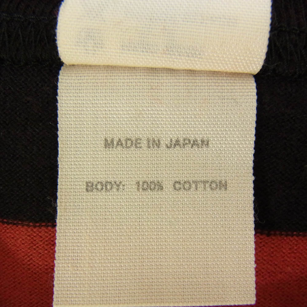 TOY'S McCOY トイズマッコイ ポケット付き ボーダー クルーネック 半袖 Tシャツ レッド系 M【中古】