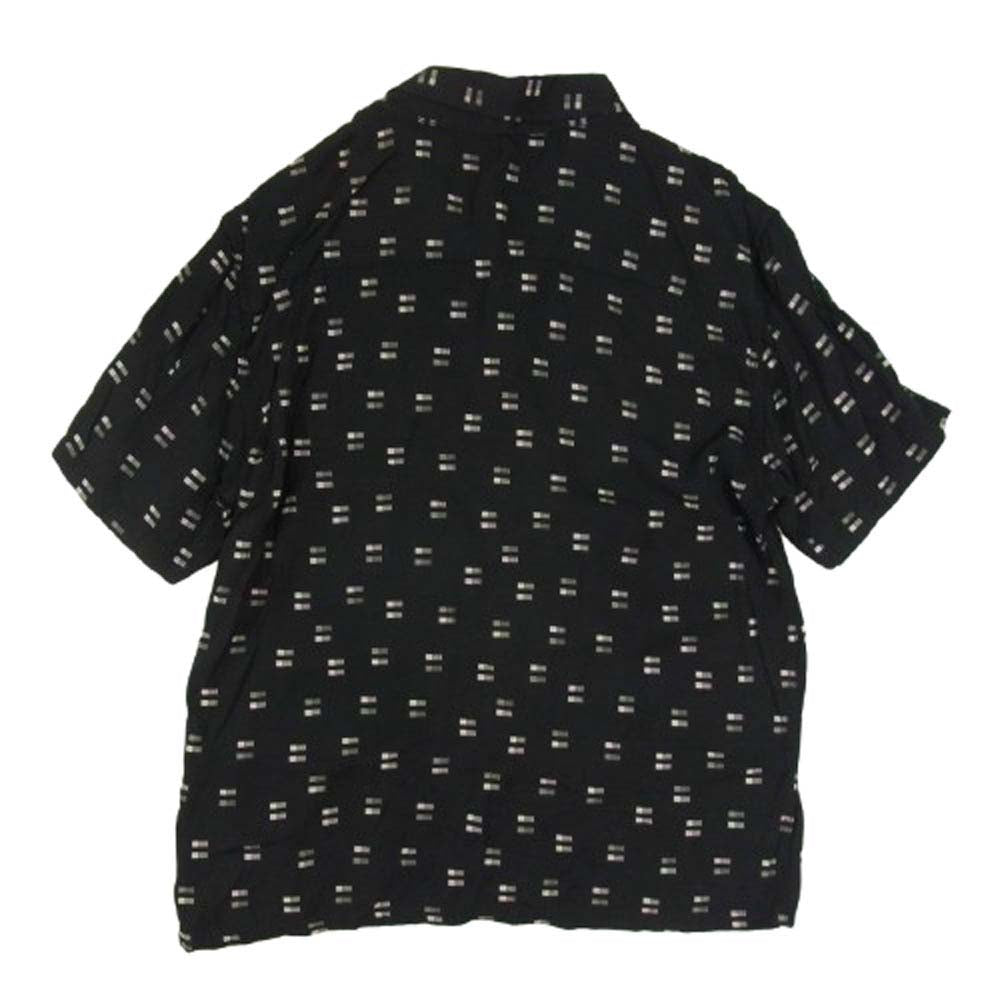 R.J.B アールジェイビー THE FLAT HEAD フラットヘッド チェッカーボード レーヨン 半袖 シャツ ブラック系 S【中古】