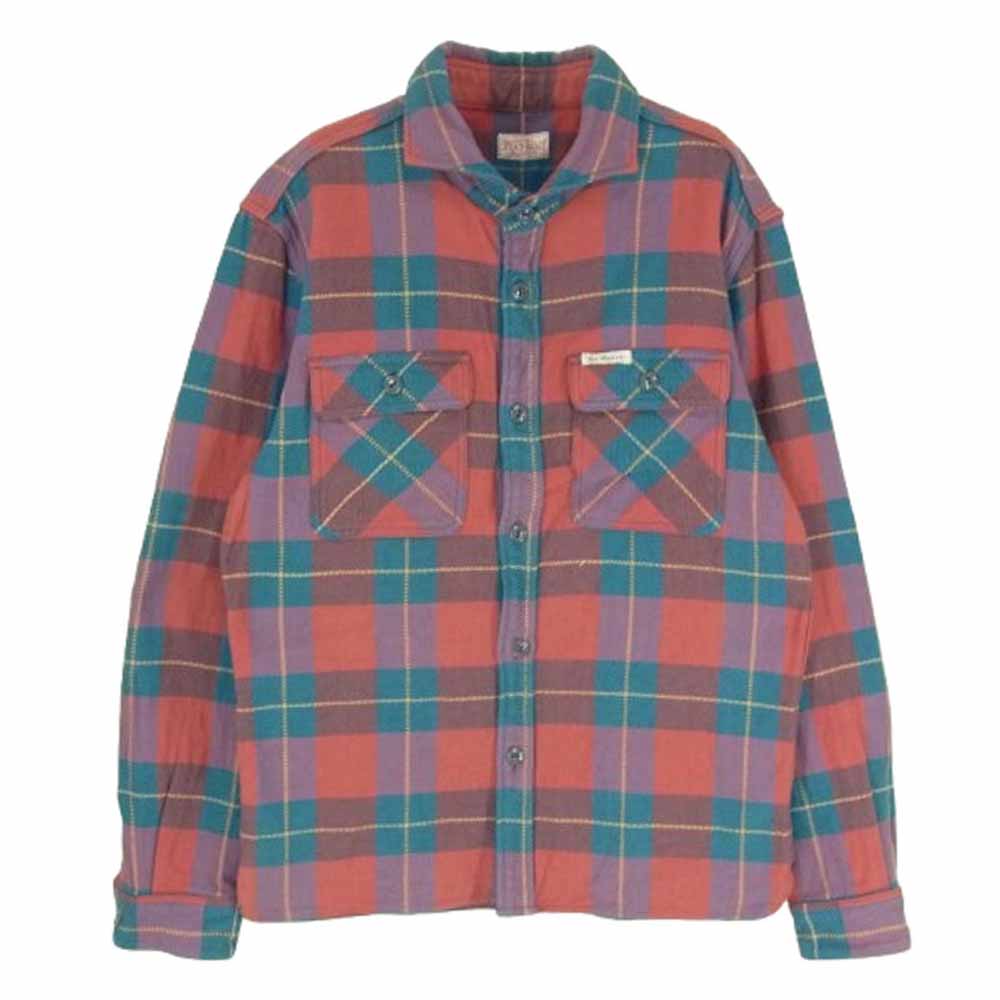 THE FLAT HEAD ザフラットヘッド チェック柄 ヘビーネル ワーク 長袖 ネルシャツ ジャケット マルチカラー系 S【中古】