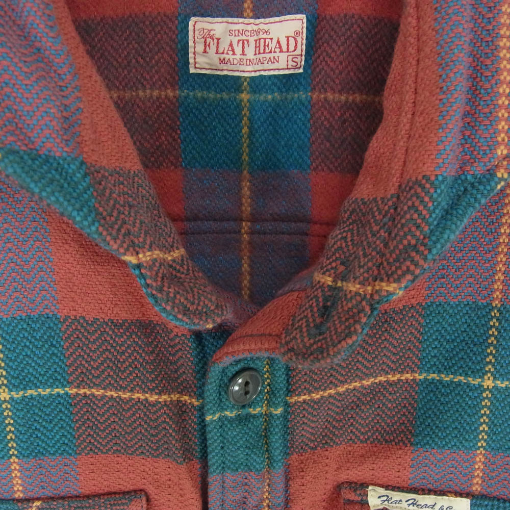 THE FLAT HEAD ザフラットヘッド チェック柄 ヘビーネル ワーク 長袖 ネルシャツ ジャケット マルチカラー系 S【中古】