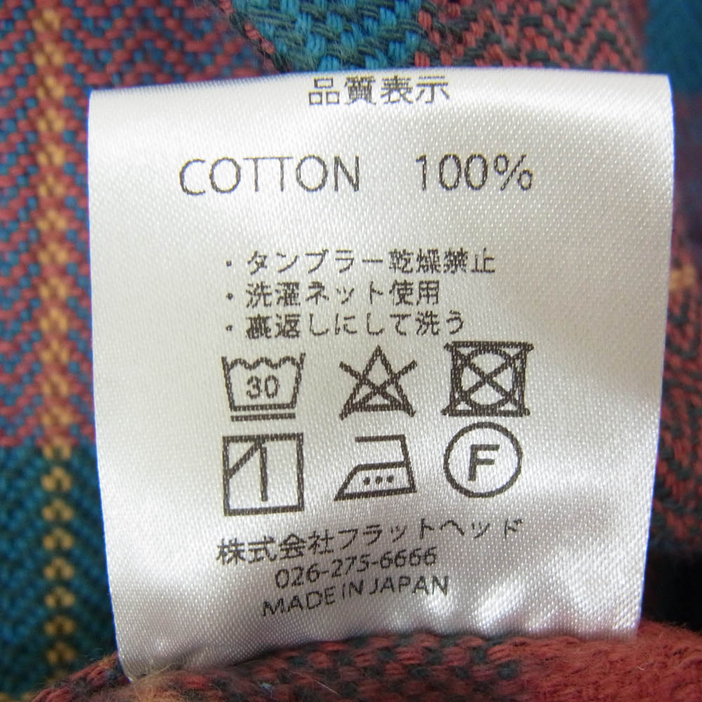 THE FLAT HEAD ザフラットヘッド チェック柄 ヘビーネル ワーク 長袖 ネルシャツ ジャケット マルチカラー系 S【中古】