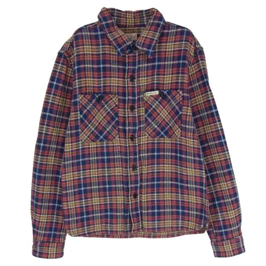 THE FLAT HEAD ザフラットヘッド ヘリンボーンチェック柄 ヘビーネル ワーク 長袖 ネルシャツ ジャケット マルチカラー系 36【中古】