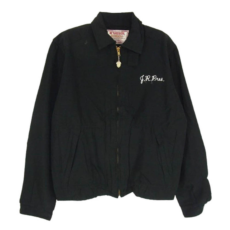 McGregor マックレガー 60s Drizzlerタグ Drizzler Jacket ROAD GEMS ダイヤモンド刺繍 ドリズラー フルジップ ジャケット ブラック系 38【中古】