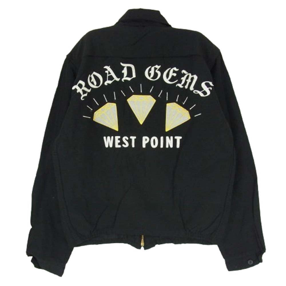 McGregor マックレガー 60s Drizzlerタグ Drizzler Jacket ROAD GEMS ダイヤモンド刺繍 ドリズラー フルジップ ジャケット ブラック系 38【中古】