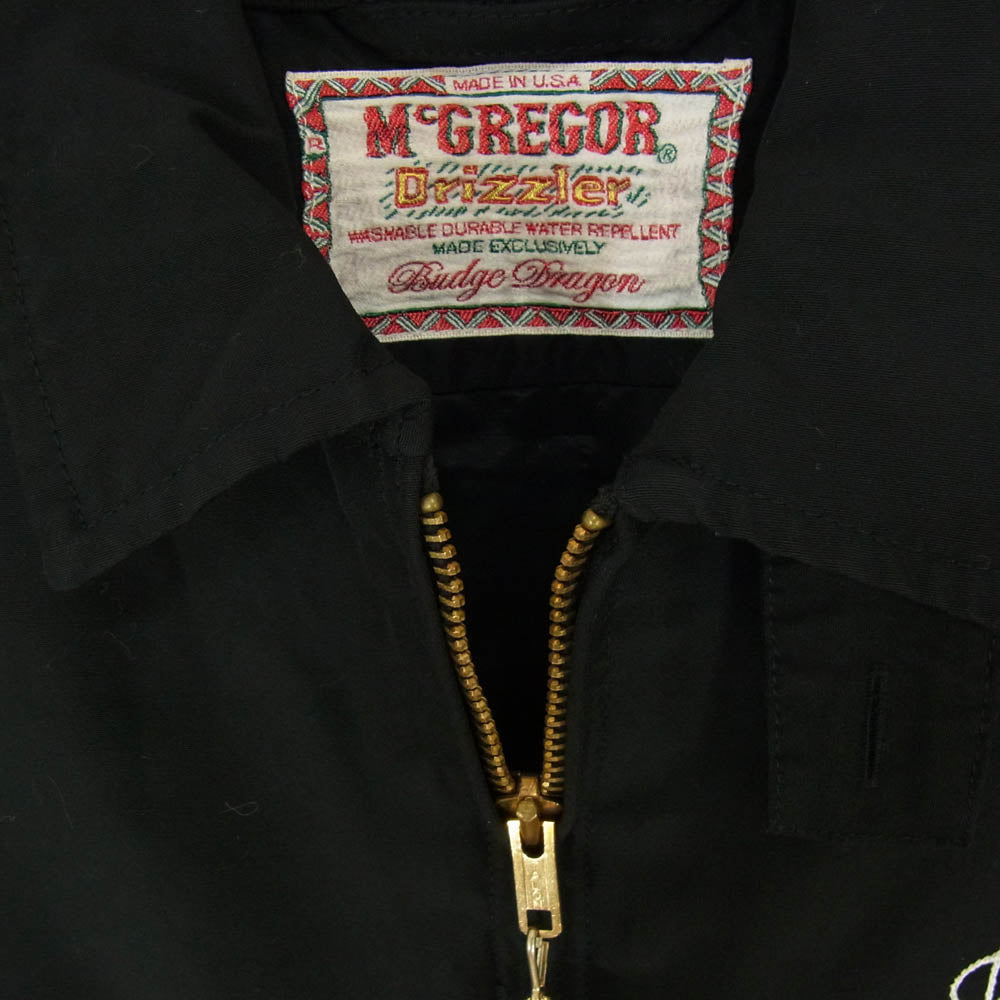 McGregor マックレガー 60s Drizzlerタグ Drizzler Jacket ROAD GEMS ダイヤモンド刺繍 ドリズラー フルジップ ジャケット ブラック系 38【中古】