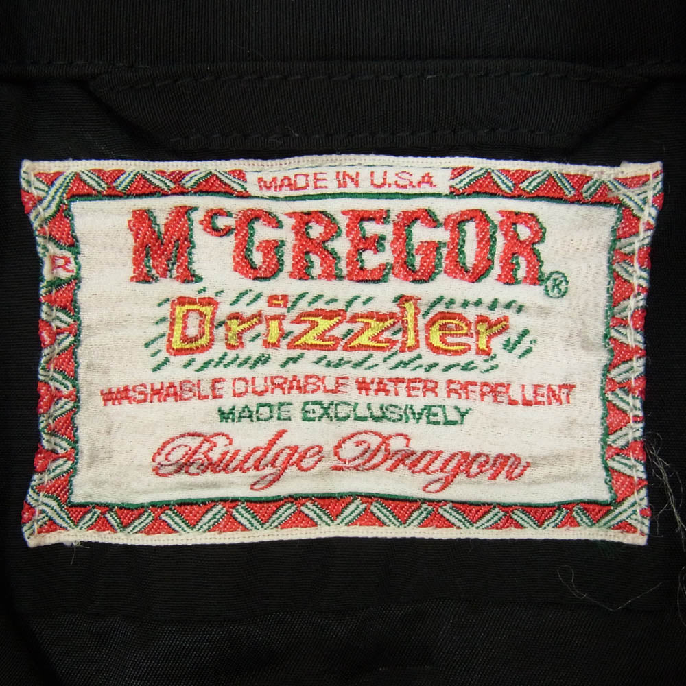 McGregor マックレガー 60s Drizzlerタグ Drizzler Jacket ROAD GEMS ダイヤモンド刺繍 ドリズラー フルジップ ジャケット ブラック系 38【中古】