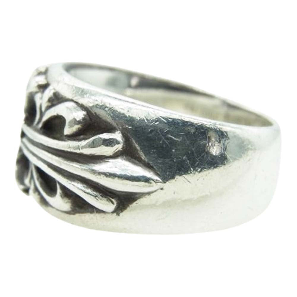 CHROME HEARTS クロムハーツ（原本無） FLRL CRS 1RUBY フローラルクロス リング アフター1ルビー シルバー系 17号【中古】