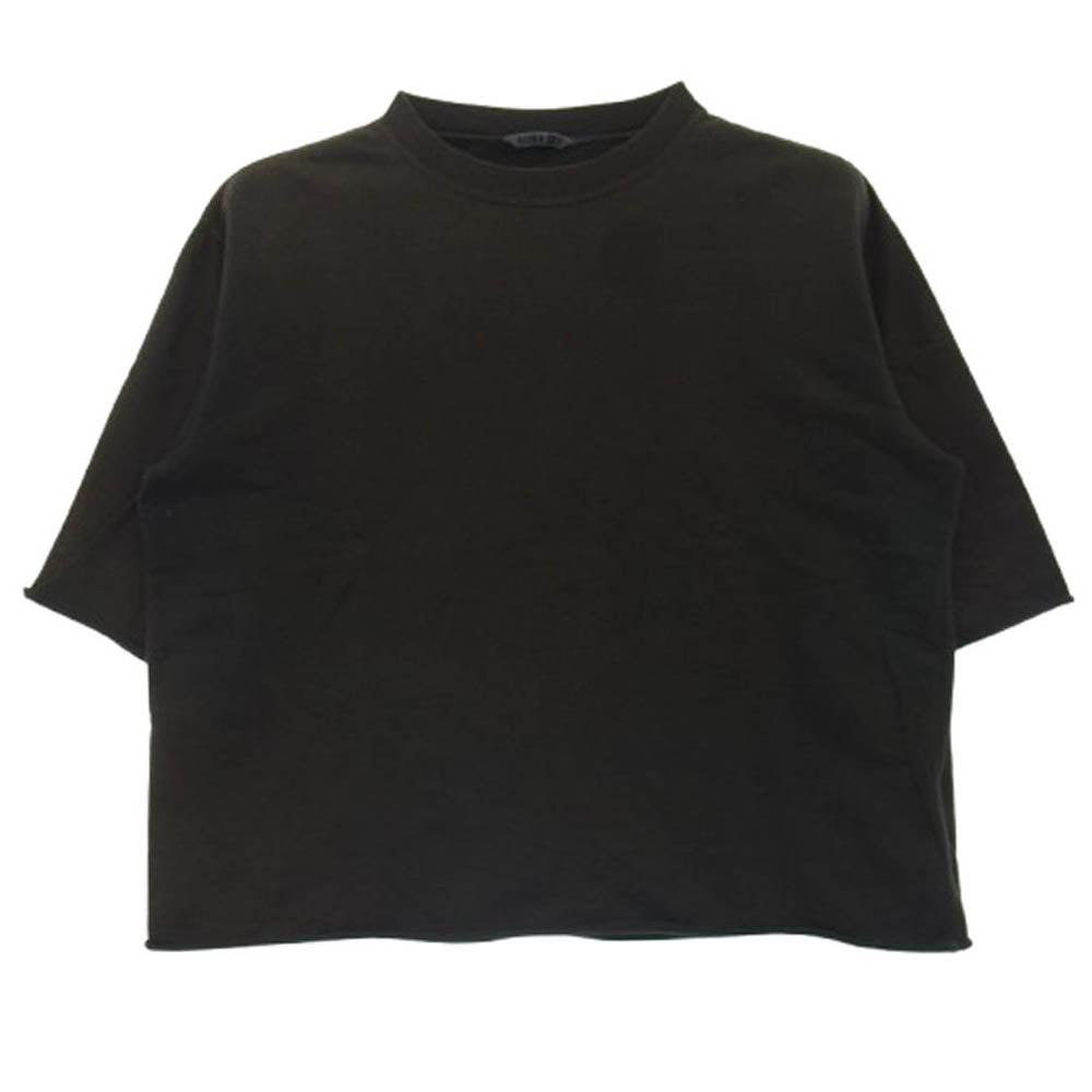 AURALEE オーラリー A7SP04NU カットオフ 半袖 カットソー Tシャツ ダークグレー系 1【中古】