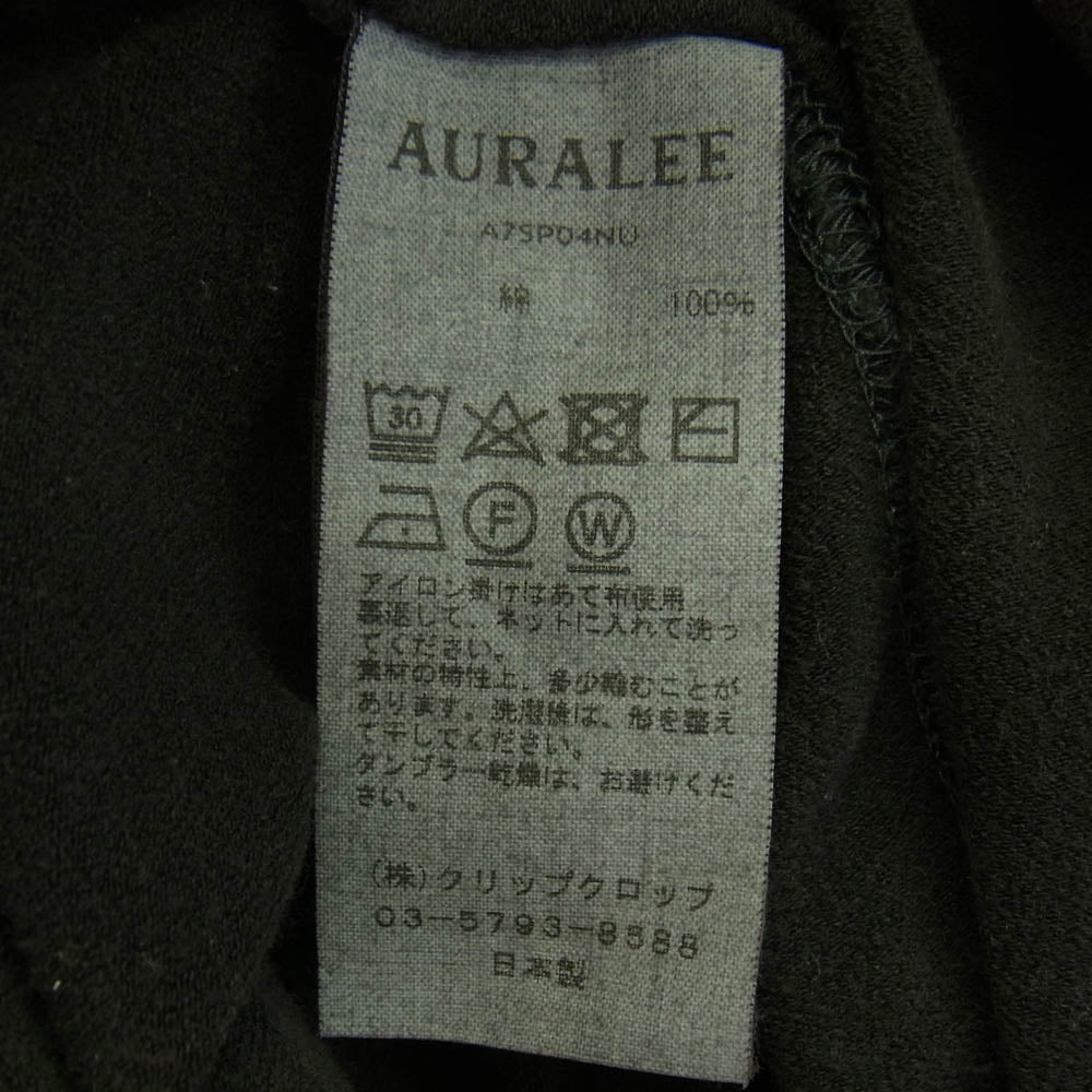 AURALEE オーラリー A7SP04NU カットオフ 半袖 カットソー Tシャツ ダークグレー系 1【中古】