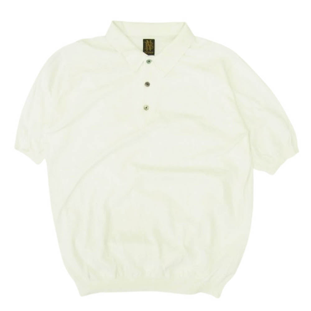 バトナー BN-19SM-037 サマーピケ 鹿の子 半袖 ニットポロシャツ オフホワイト系 2【中古】