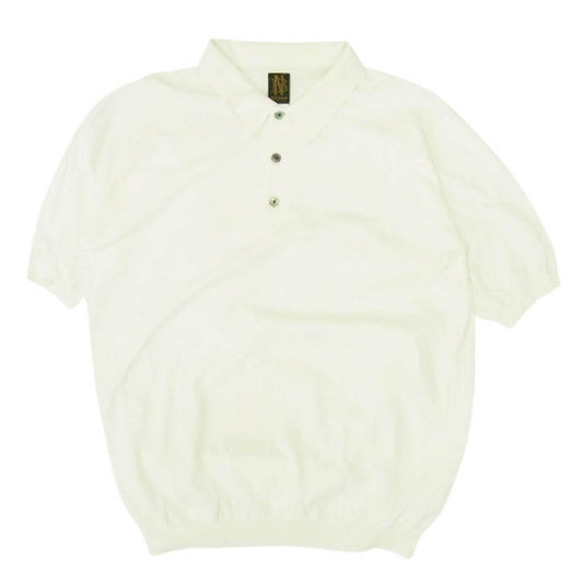 バトナー BN-19SM-037 サマーピケ 鹿の子 半袖 ニットポロシャツ オフホワイト系 2【中古】