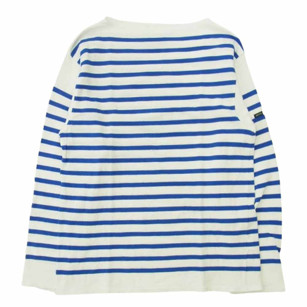 OUTIL ウティ ボーダー バスクシャツ 長袖 ロングスリーブ カットソー ホワイト系 ブルー系 1【中古】