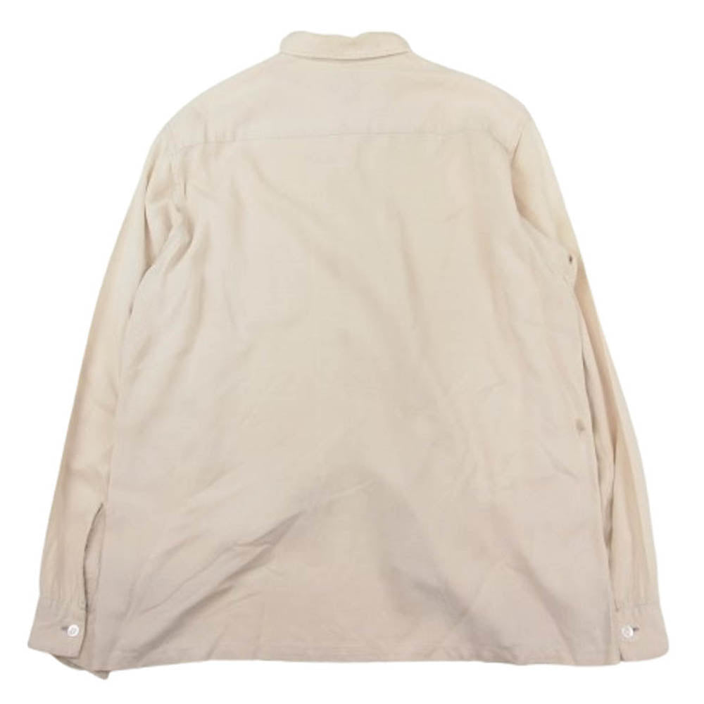 ヴィンテージ 50ｓ PILGRIM ピルグリム レーヨンギャバジン オープンカラー シャツ オフホワイト系 M【中古】