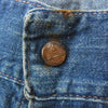 ヴィンテージ 30s 40s 機関車ボタン シンチバック ペインター デニム パンツ インディゴブルー系 表記無し【中古】