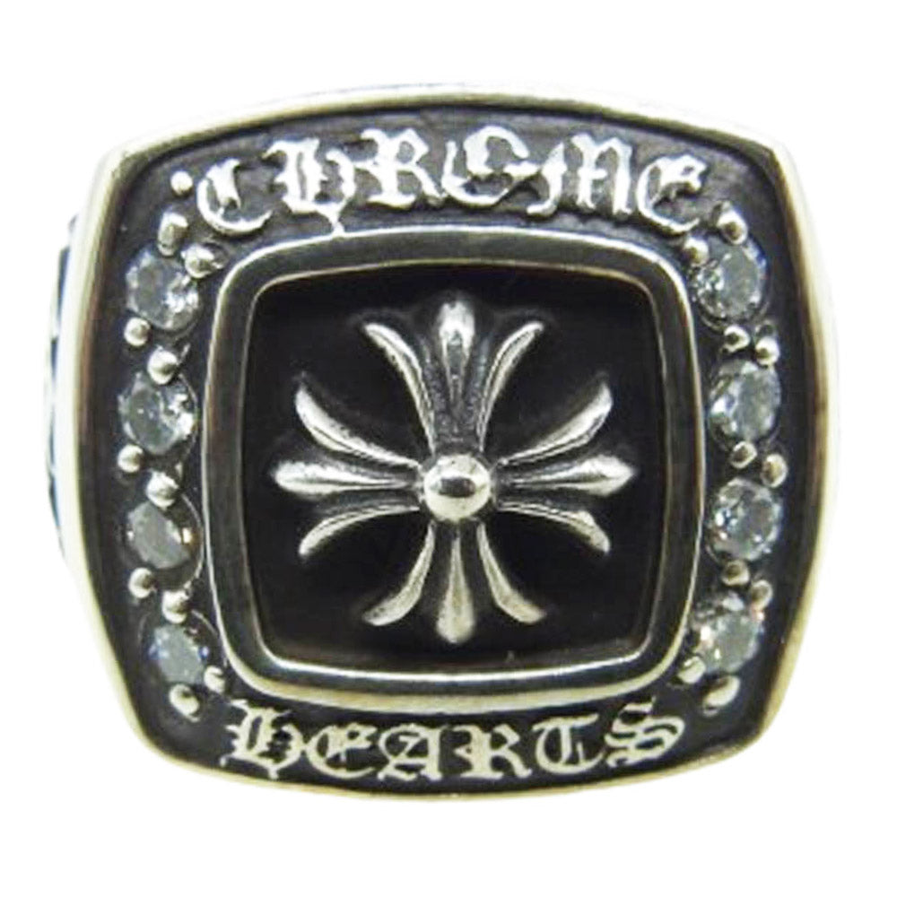 CHROME HEARTS クロムハーツ（原本無） LRG CHAMPION P DMND ラージ チャンピオン PAVE ダイヤ リング シルバー系 17号【中古】