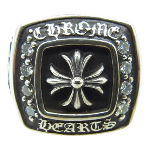 CHROME HEARTS クロムハーツ（原本無） LRG CHAMPION P DMND ラージ チャンピオン PAVE ダイヤ リング シルバー系 17号【中古】