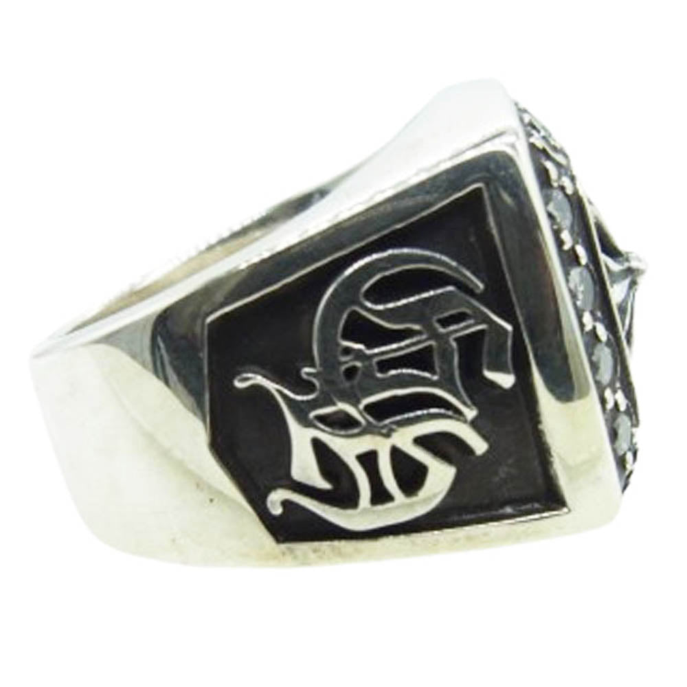 CHROME HEARTS クロムハーツ（原本無） LRG CHAMPION P DMND ラージ チャンピオン PAVE ダイヤ リング シルバー系 17号【中古】